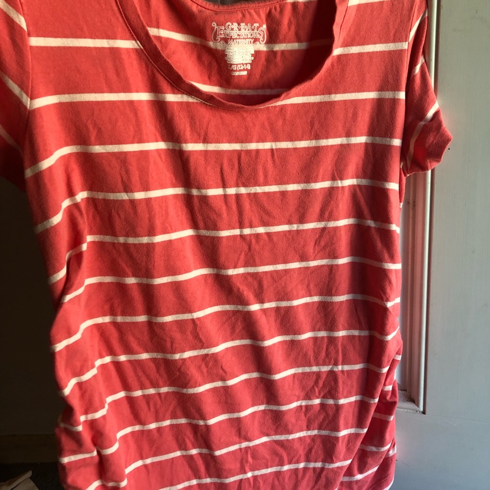 Striped maternity shirt